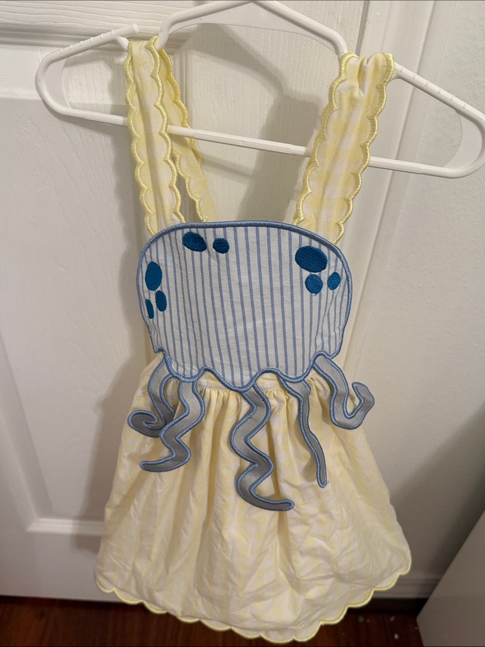 Yellow Jellyfish Applique Sundress for Girls